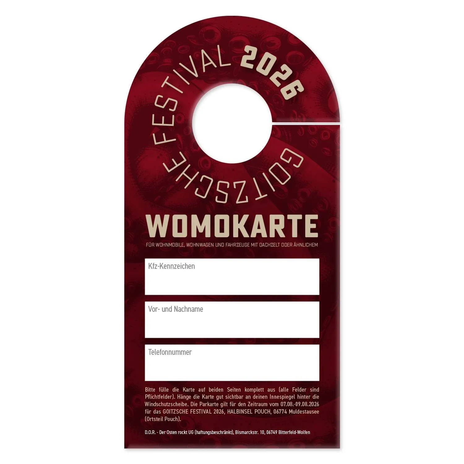 GOITZSCHE FESTIVAL 2026 - Wohnmobil-Karte